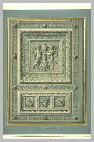Détail d'un des caissons de la porte en bronze pour le Panthéon, image 1/1