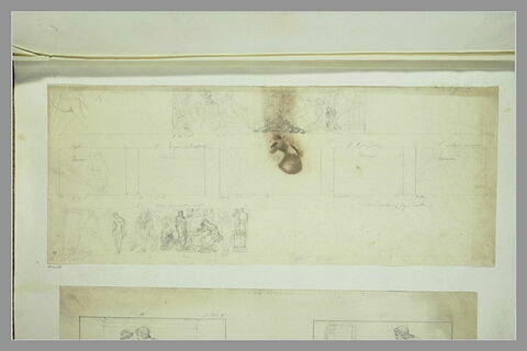 Etudes des peintures en grisaille de la salle IV du musée Charles X, image 1/1