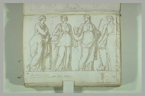 Fragment de bas-relief : quatre Muses, image 1/1