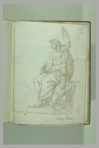 Jupiter assis, vu de profil tourné vers la gauche, image 1/1