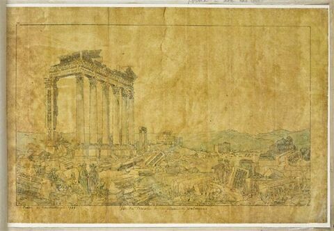 Vue du temple de Neptune, à Palmyre