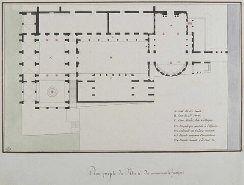 Plan projeté du Musée des Monuments Français