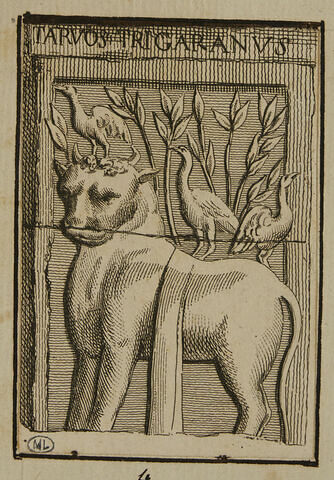 Bas-relief d'autel avec le taureau du zodiaque