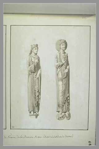 Statues des rois et reines de France, à la cathédrale de Chartres, image 1/1