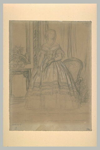 Etude pour le portrait de la princesse Clotilde Napoléon, image 1/1