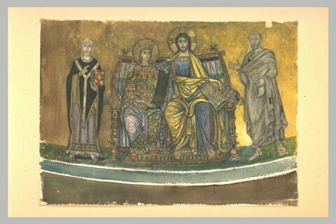 D'après la voûte de l'abside de Sainte-Marie-du-Trantévère à Rome, image 1/1