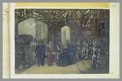 Réception du roi sous le péristyle, au château de Windsor, image 2/2