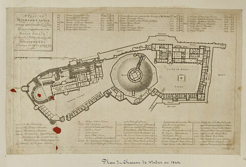 Plan du château de Windsor en 1844, image 1/2