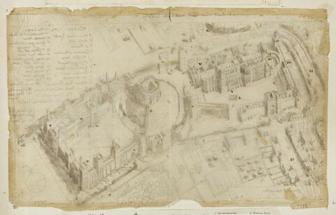 Plan en relief du château de Windsor en 1672, image 1/2
