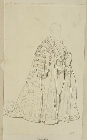 Etude du costume de cérémonie du Lord Maire Sir William Magnay, image 1/2
