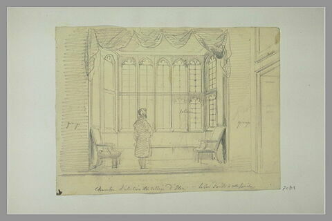 Chambre d'élection du collège d'Eton, le roi s'arrête à cette fenêtre, image 2/2