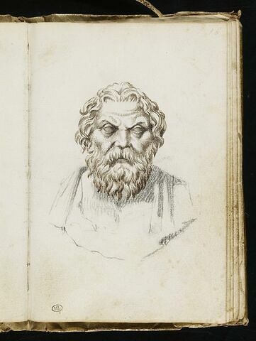 Portrait d'homme barbu : Antisthenes, image 1/1
