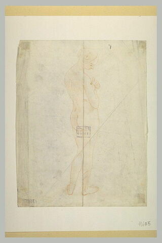 Femme nue, debout, de profil à droite, image 1/1