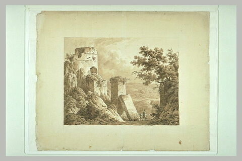 Château en ruine sur une hauteur dominant la campagne, image 1/1