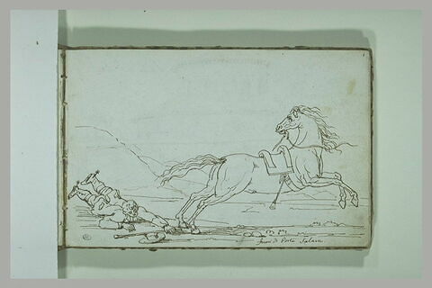 Personnage désarçonné de son cheval, non loin de la Porta Salara à Rome, image 1/1