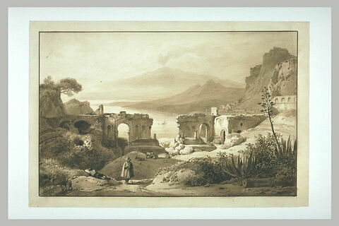 Ruines du théâtre de Taormine, en Sicile
