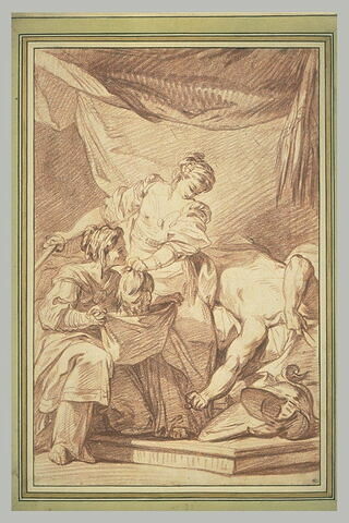 Judith mettant la tête d'Holopherne dans le sac tenu par sa servante, image 1/1