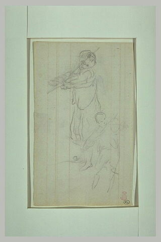 Deux silhouettes du Prince Impérial jouant du violon, image 1/1