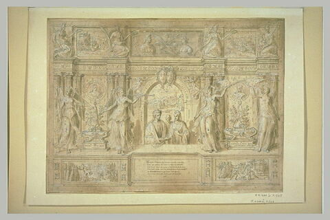 Frontispice avec deux personnages, symboles de Mausole et d'Artémise, image 2/2