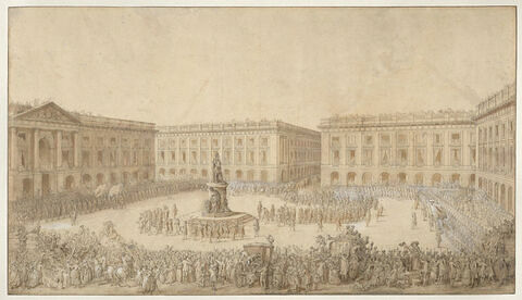 Inauguration de la statue de Louis XV à Reims, le 26 août 1765, image 1/2