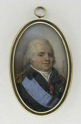 Portrait de Louis XVIII en uniforme avec le grand cordon du Saint-Esprit, image 1/1
