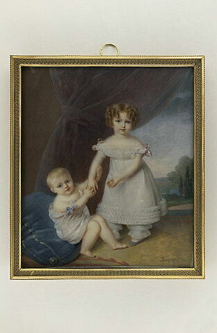 Portrait du comte de Chambord et de sa soeur, enfants, image 1/1