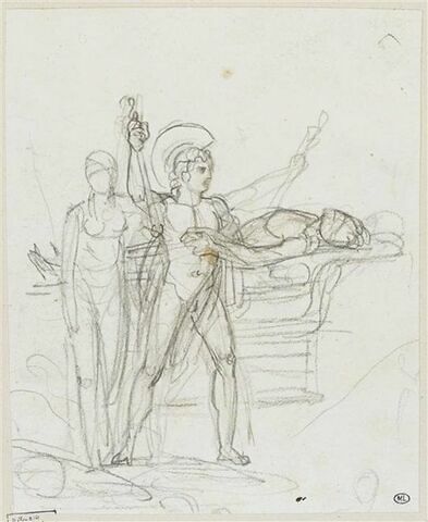 Achille et une autre figure près du cadavre de Patrocle, image 1/2