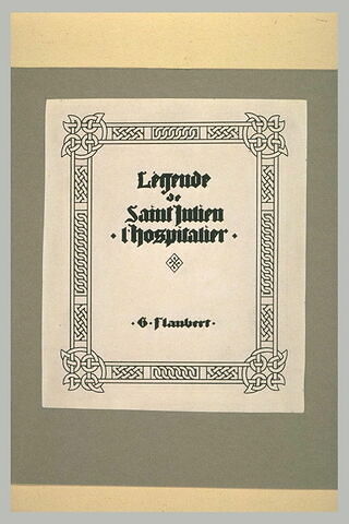 Frontispice pour la 'Légende de saint Julien l'Hospitalier', image 2/2