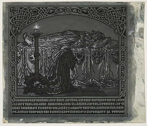 Saint Julien l'Hospitalier veillant ses parents sur leurs lit de mort, image 1/2