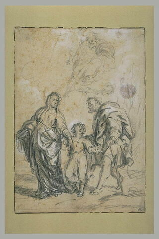 L'Enfant Jésus entre la Vierge et saint Joseph, image 1/1