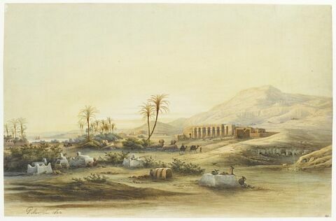 La Vallée du Nil avec les ruines du temple de Séthi Ier