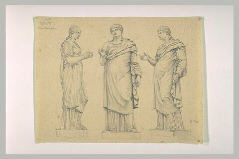 Trois statues de femmes drapées, image 1/1