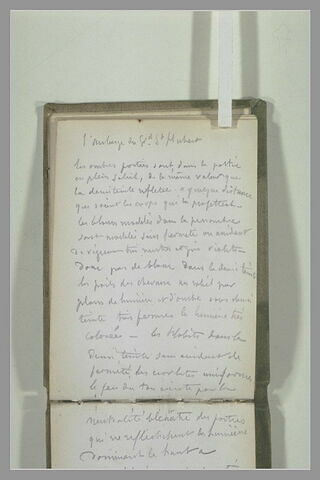 Texte manuscrit : 'L'Auberge du Gd St Hubert...'