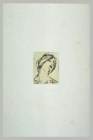Tête de femme, de face, inclinée à droite, image 1/1