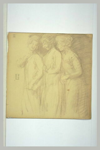 Trois jeunes filles enlacées, se dirigeant vers la gauche, image 1/1