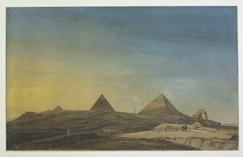 Les pyramides de Memphis, le Sphinx, au soleil couchant, image 1/1