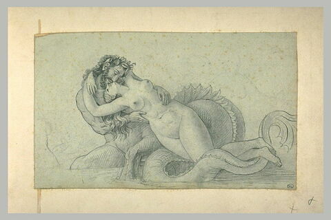 Centaure marin enlaçant une jeune femme nue, image 1/1