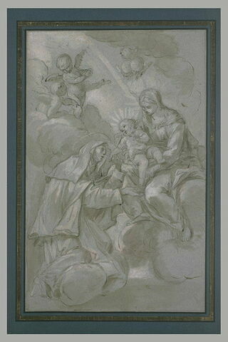 Sainte Thérèse baisant la main de l'Enfant tenu par la Vierge, image 1/1