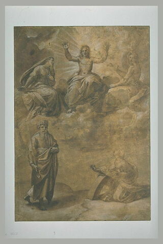Le Christ en gloire entre la Vierge, et les saints Jean, Paul et Catherine, image 1/1