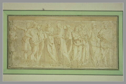Aristote, Platon, Socrate et treize hommes : figures de l'Ecole d'Athènes, image 1/1