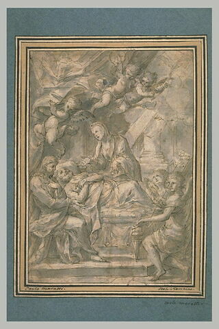 Le Christ, la Vierge et des anges près de saint Joseph mourant, image 1/1