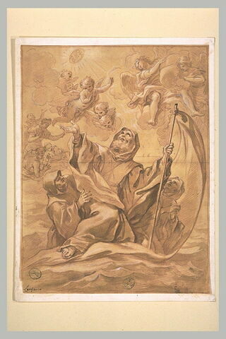 Saint François de Paule traversant le détroit de Messine sur son manteau, image 1/1