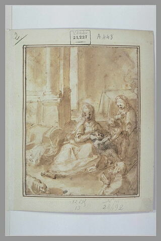 La Sainte Famille, saint Jean Baptiste et sainte Elisabeth, image 1/1