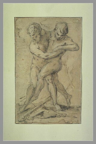 Deux hommes nus, luttant, image 1/1