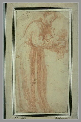 Saint François tenant l'Enfant Jésus dans ses bras