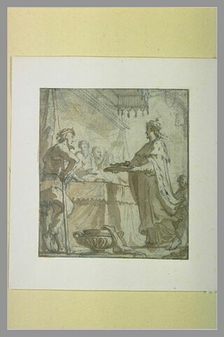 Le roi saint Louis servant les pauvres à table, image 1/1