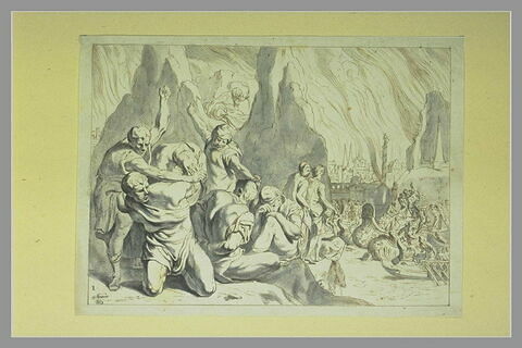 Embarquement des Grecs après l'incendie de Troie