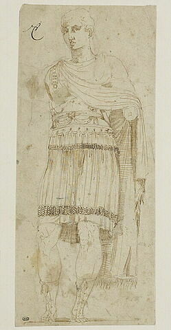 Statue antique représentant un guerrier romain, image 1/1