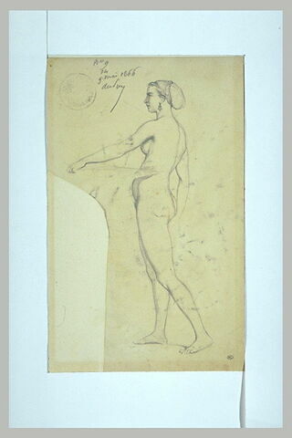Jeune femme nue, portant une vasque, image 2/2