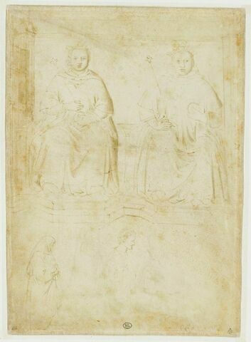 Deux rois assis et autres figures, image 2/2